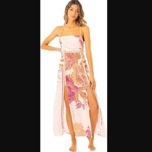 Maaji Mexican Floral Remi Midi Dress in Large - Pink